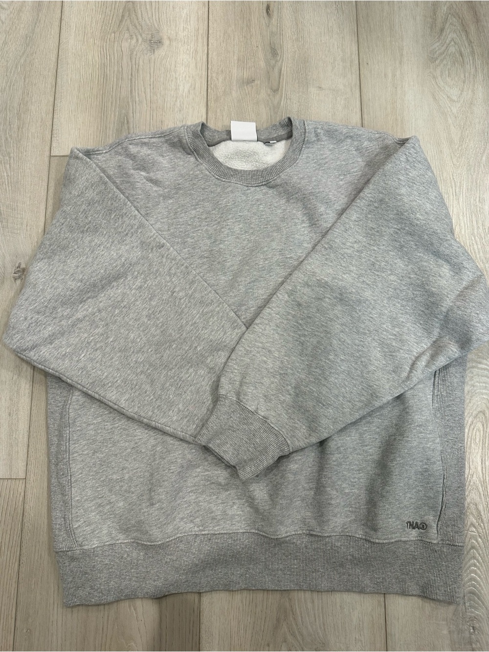 Aritzia TNA Cozy Fleece Boyfriend Crew Sweatshirt Heather Gray Medium